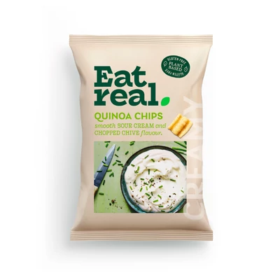 EAT REAL QUINOA CHIPS LÁGY TEJFÖLÖS & METÉLŐHAGYMÁS