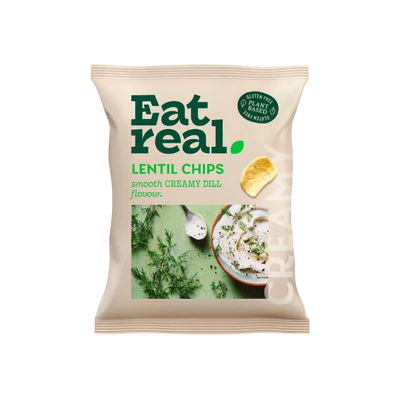 EAT REAL LENCSE CHIPS LÁGY KRÉMES KAPROS 